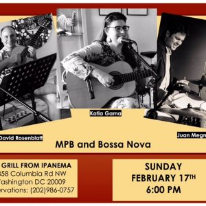 Sunday is Better with Great Food, Drinks & Live Brazilian Music, Feb 17th, 6PM. No Cover Charge