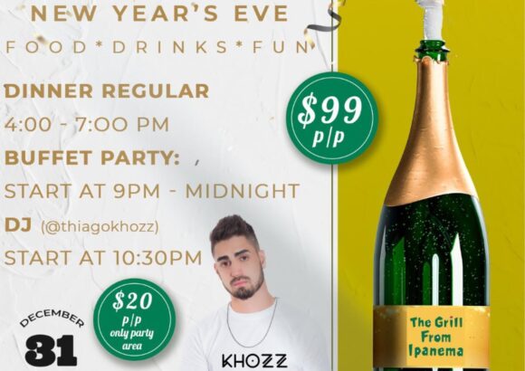 Celebrate the New Year at The Grill From Ipanema