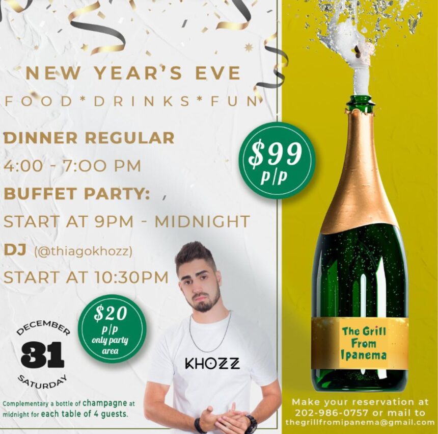 Celebrate the New Year at The Grill From Ipanema